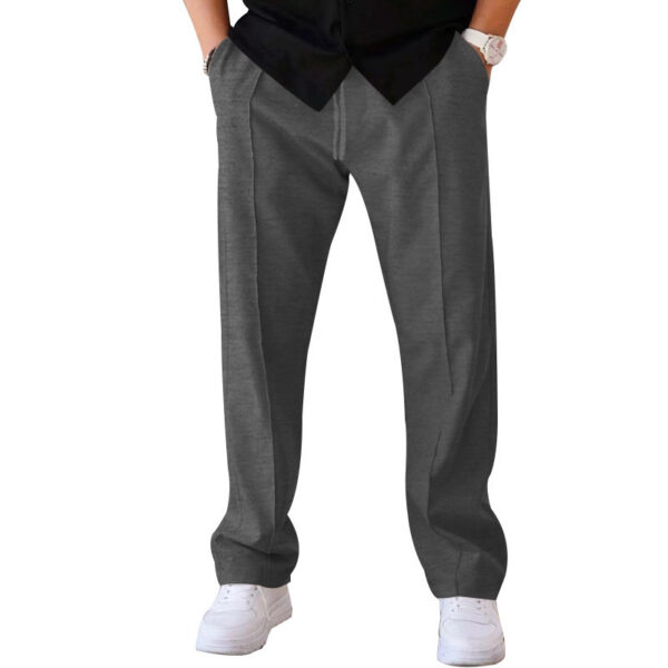 Men's Trousers Sports Casual Loose Straight Pants With Drawstring Design Clothing - Image 3