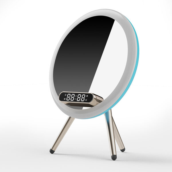 New Multi -function LED Mirror Alarm Clock Wireless Charger Digital Clock Time USB Table Clock - Image 5