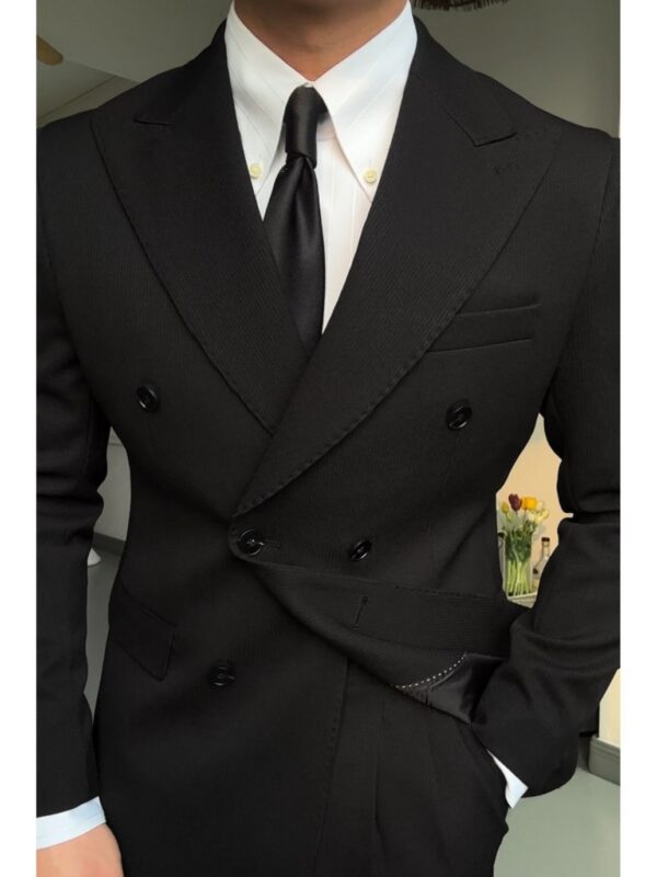 Spring Double Breasted Closure Collar Suit - Image 4