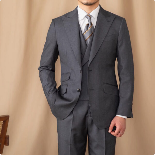 Suit Three-piece Suit Business Pure Color Wool - Image 5