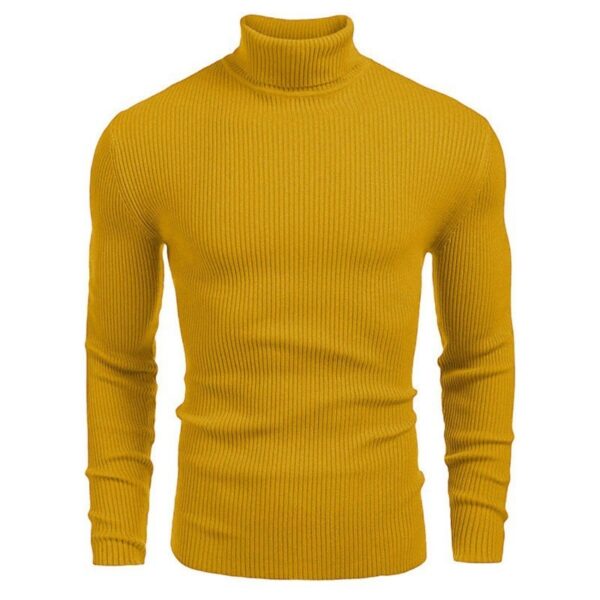 Men's Slim-fit Turtleneck Long-sleeved Sweater - Image 6