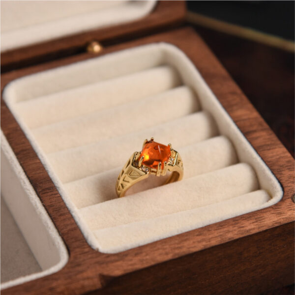 Retro 18K Gold Ring Women - Image 9