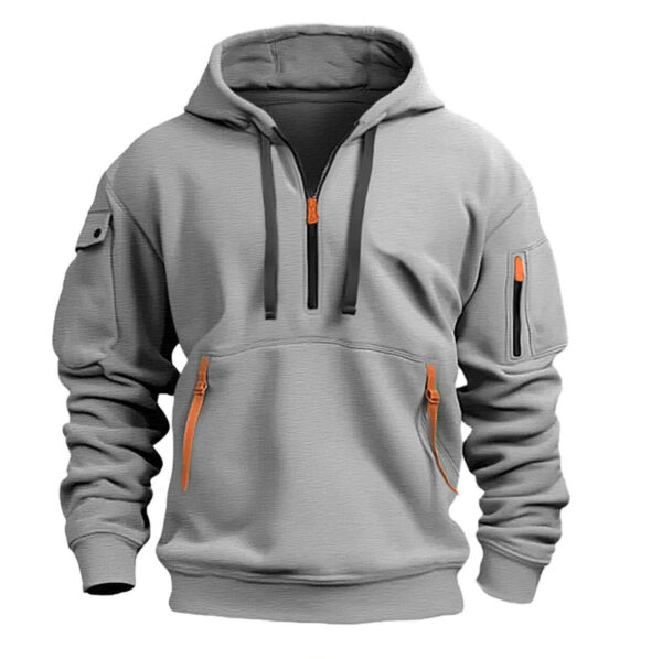 Cotton Dropped Shoulder Hooded Sweatshirt Men's Women's Plus Size Loose Pullover Fashion Sweatshirt - Image 9