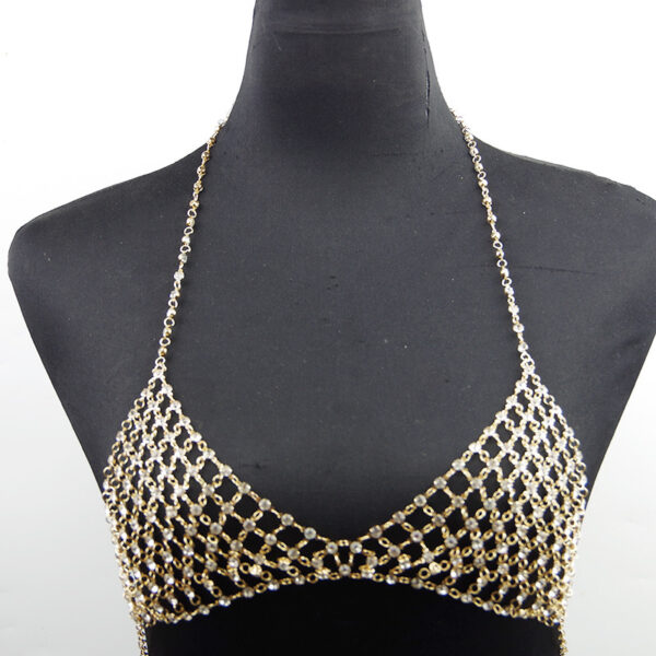 Leisure Nightclub Body Chains Artificial Diamond Chest Necklace - Image 6