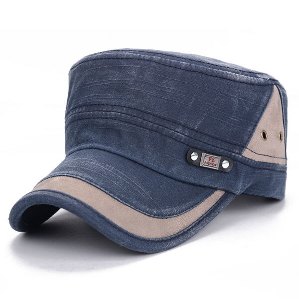 Fashion Men's And Women's Flat-top Cap Stitching Retro Sun Hat Spring New Hat Manufacturer - Image 5