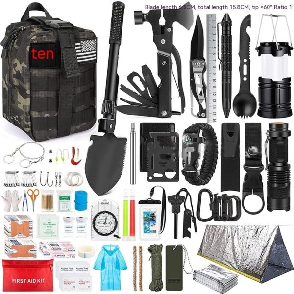 Outdoor Camping Supplies Equipment Multifunctional Outdoor Survival Emergency Kit Tool Suit - Image 4