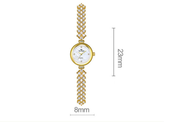 Mermaid Light Luxury Diamond Small Gold And Silver Chain Watch - Image 10