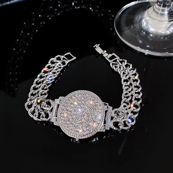 High Sense Light Luxury Full Diamond Watch Bracelet - Image 3