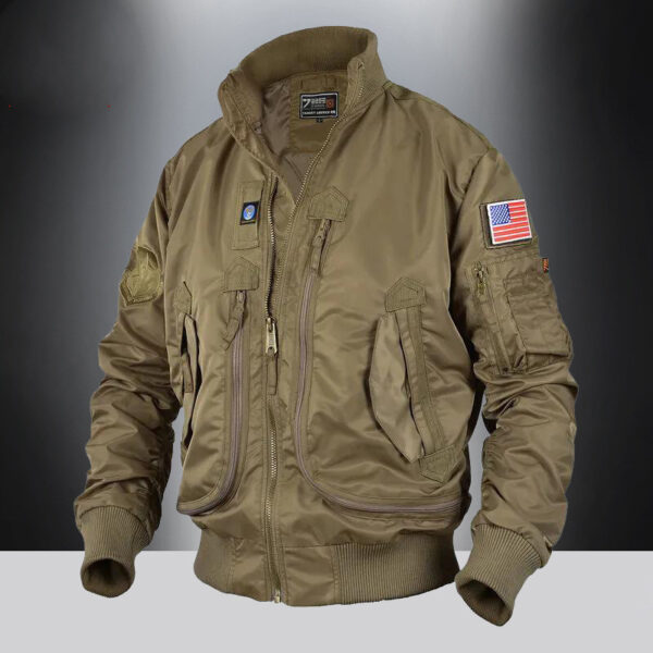 Men's Jacket Pilot Workwear Trendy Stand Collar - Image 3