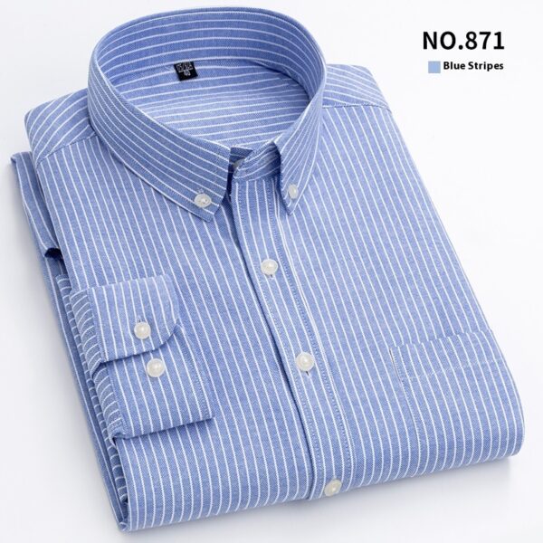 Men's Purified Cotton Long Sleeve Shirt Anti-wrinkle Heartless Slim Fit - Image 7