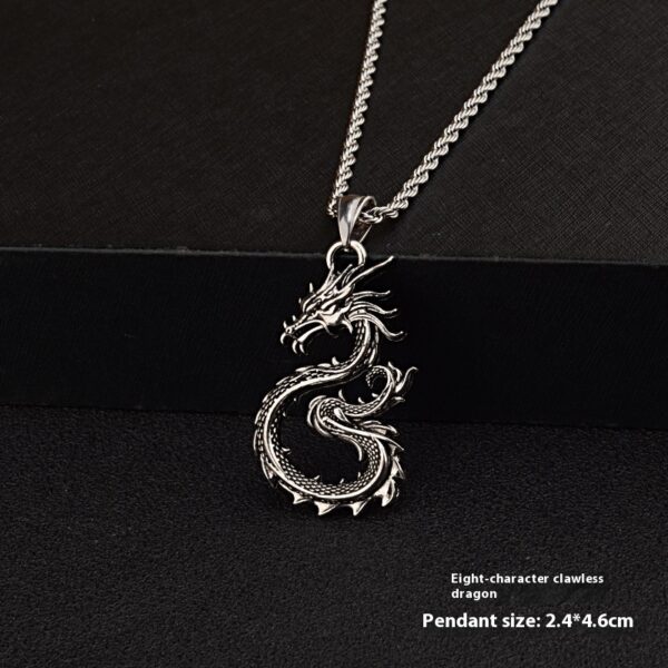 Fashion Jewelry Dragon Sword Pendant Necklace Paved Black Color Jewelry For Men Boy Christmas Gifts - Image 5