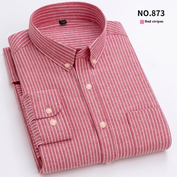 Men's Purified Cotton Long Sleeve Shirt Anti-wrinkle Heartless Slim Fit - Image 2