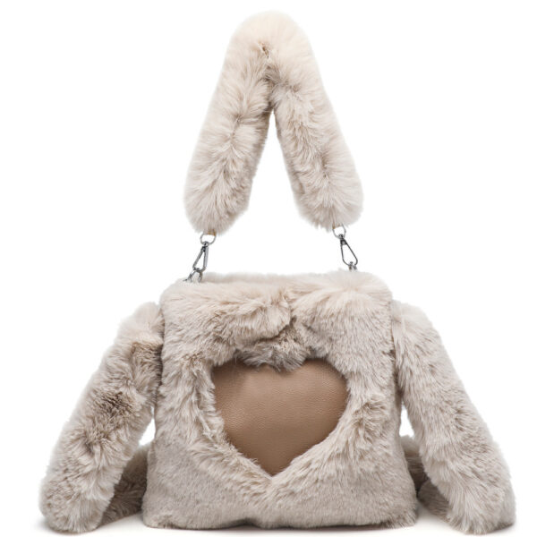 Women Fluffy Shoulder Bag Top-handle Bag Female Autumn Winter Handbag Plush Tote Girls Fashion Shopping Bags Handbags For Women - Image 4