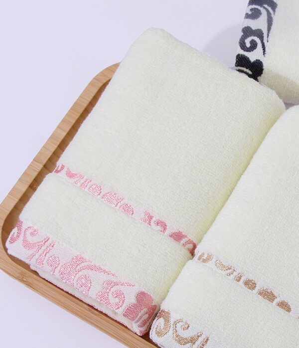 High quality pure cotton crepe-free jacquard Xiangyun thickening face towel - Image 2