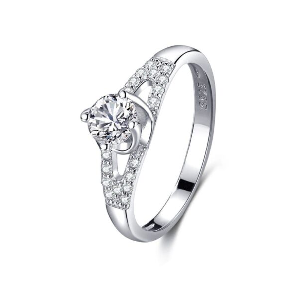 S925 Silver Classic Micro-inlaid Diamond Ring - Image 2