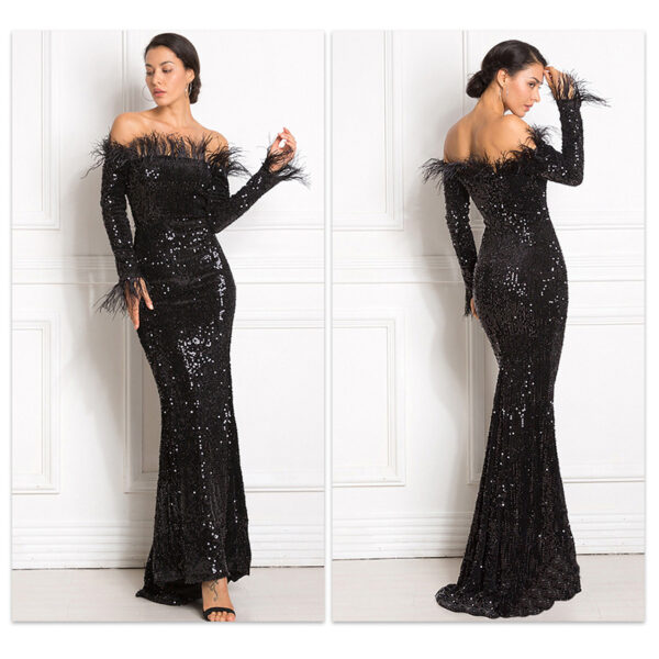 Off-the-shoulder Fishtail Party Formal Dress - Image 7