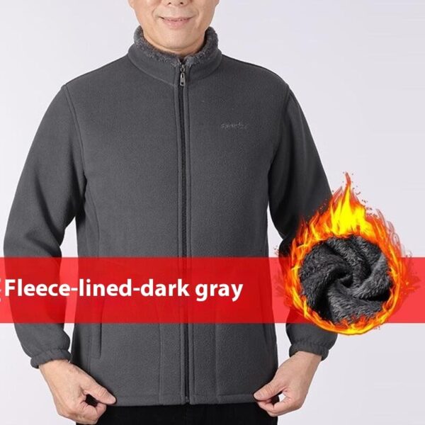 Polar Fleece Jacket Male Loose And Warm Autumn Winter Sweater - Image 5