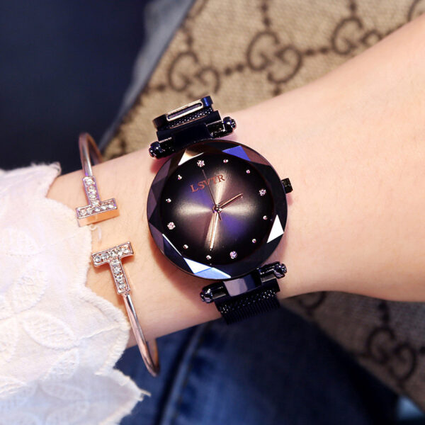 Women's Starry Quartz Lazy Magnet Strap Iron-absorbing Watch - Image 7