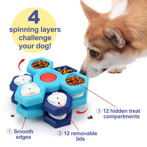 4 Layers Slow Feeder Puzzle Dog Bowls Assemble Slow Eating Bowl For Dogs Non-slip Interactive Dog Puzzle Game Slow Bowl Pet Products - Image 2