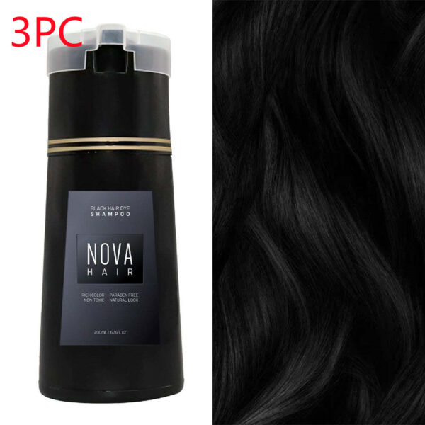 Hair Dyeing Hair Care Shampoo 3-in-1 Natural Fast White Hair Dyed Black Hair Dye Lasting Convenience Men Women Hair Care - Image 6