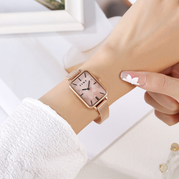 High-Grade Square Ins Style Student Steel Belt Watch Simple Temperament Quartz - Image 2