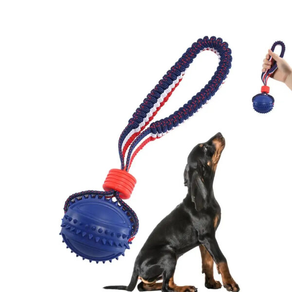 Interactive Dog Toy Ball Interactive Teether With Rope Dog Ball Pet Supplies Chewing Ball Training For Living Room Lake Beach Pets Products - Image 7