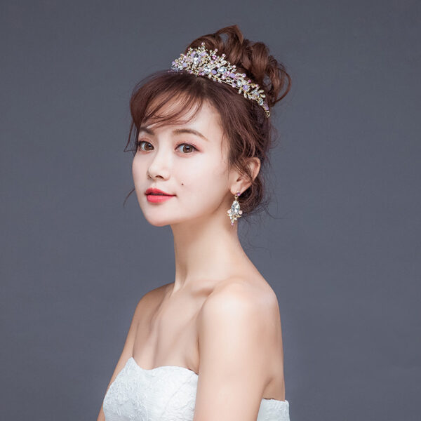 Bride Crystal Crown Hair Accessory - Image 4