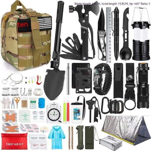 Outdoor Camping Supplies Equipment Multifunctional Outdoor Survival Emergency Kit Tool Suit - Image 3