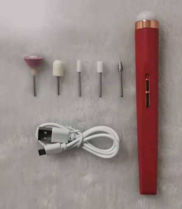 5in1 Manicure Machine Set Electric Nail Drill Polisher Cordless USB Rechargeable With LED Cutters Mill For Manicure Pedicure Accessor - Image 6