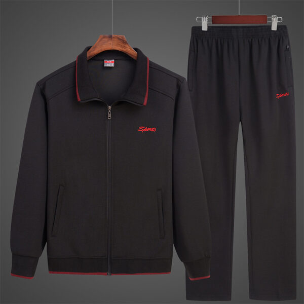 Men's Sport Suit Loose Autumn Winter Sweater Middle-aged And Elderly Casual Sportswear - Image 3