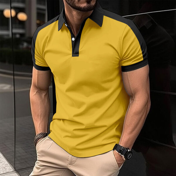 Men's Short Sleeve Business Shirt Summer Casual Polo Shirts - Image 5