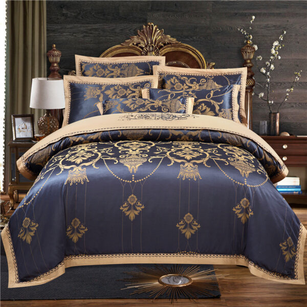 European Style Jacquard Cotton Embroidery Quilt Cover - Image 4