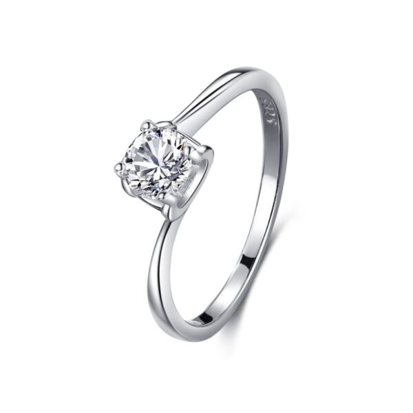 S925 Silver Classic Micro-inlaid Diamond Ring - Image 10