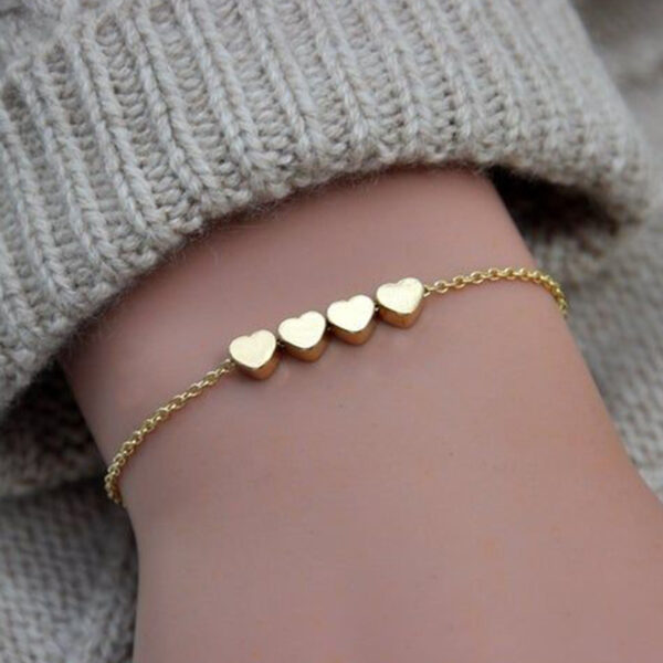 Fashion Jewelry Exquisite New Korean Fashion Temperament Simple Thin Chain Heart Bracelet For Women Girls Birthday Party Jewelry Gift - Image 4