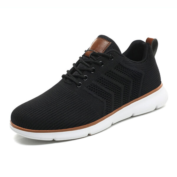 Fashion Lace-up Mesh Sneakers Casual  Flying Woven Walking Sports Shoes For Men - Image 4