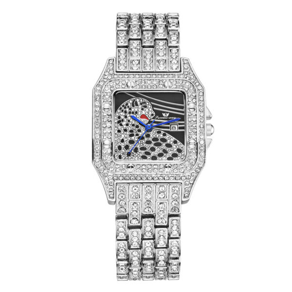 Square Full Star Leopard Diamond Women's Watch Quartz Women's Watch - Image 4