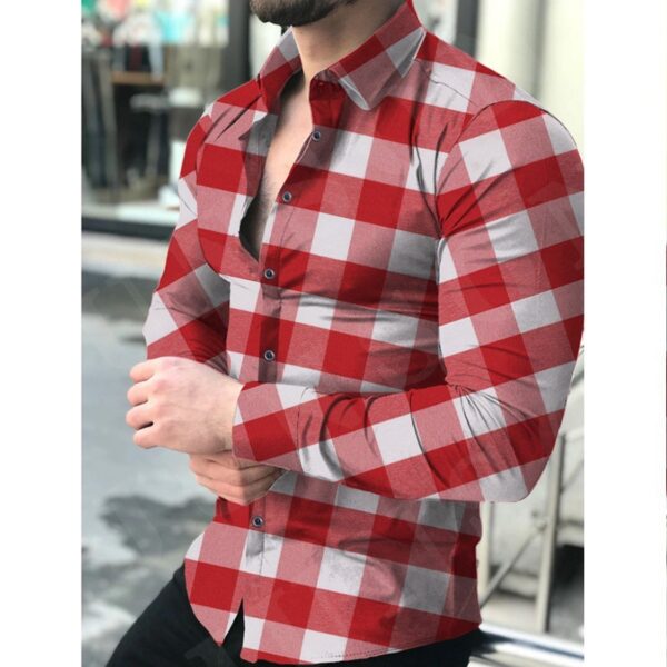 European And American Men's Long-sleeved Shirt Printing - Image 7