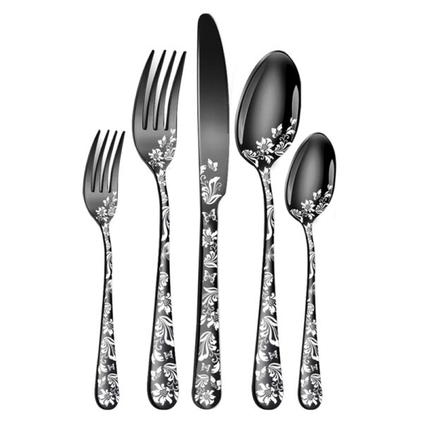 Stainless Steel Tableware Suit 5-piece Set - Image 8