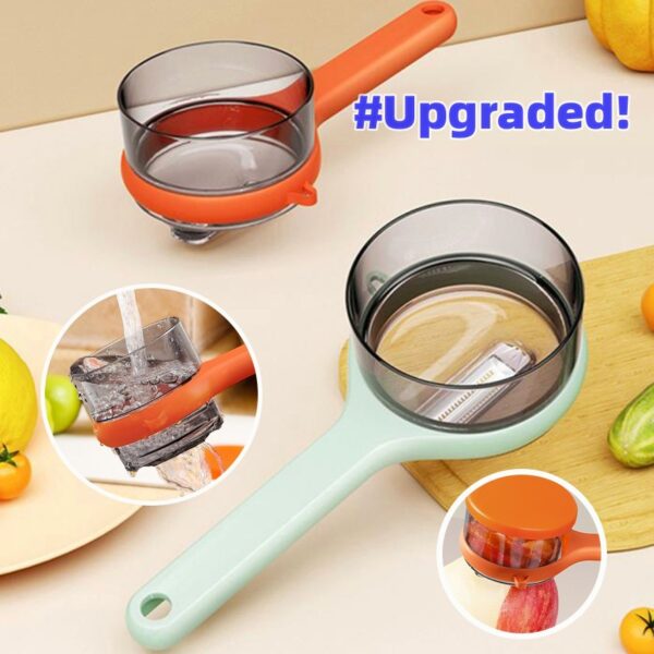 Kitchen Multi-Functional Peeler With Bucket Storage Scratcher Fruit Peeling Knife Storage Peeler Kitchen Gadgets