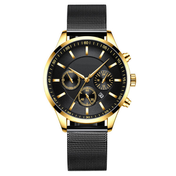 Mens Fashion Mesh Strap Waterproof Watch - Image 9