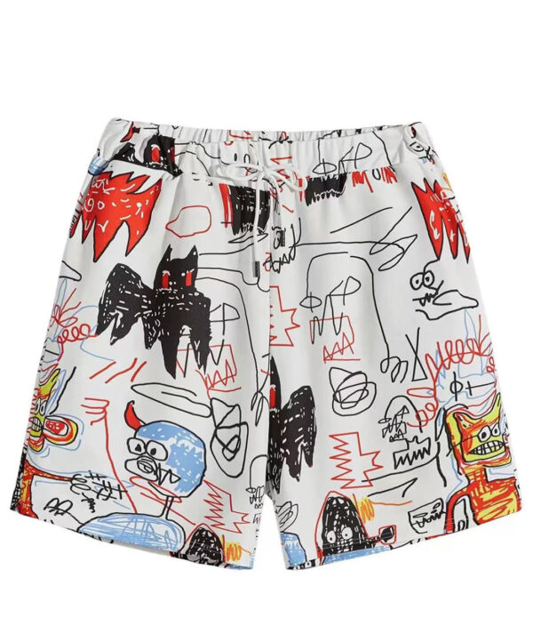 Graffiti 3D Casual Loose Men's Beach Pants - Image 10