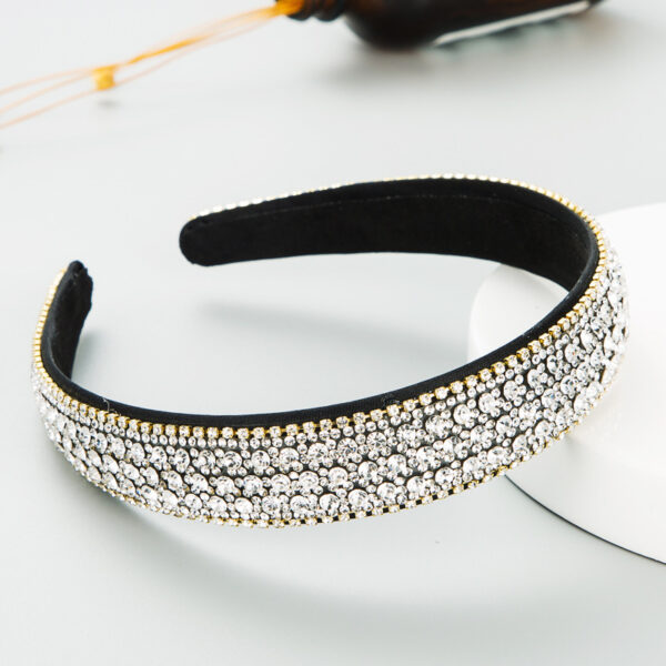 Trendy Colorful Diamond Non-slip Headband Women's Simple - Image 10