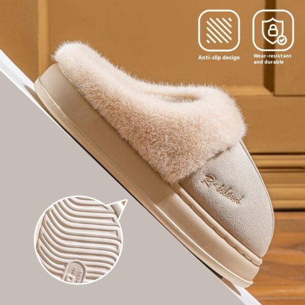 New Winter Cosy Warm Couple Style Concise Fluffy Slippers Women Men Non-slip Soft Slides Indoor Mule Ladies' Home Cotton Shoes - Image 5