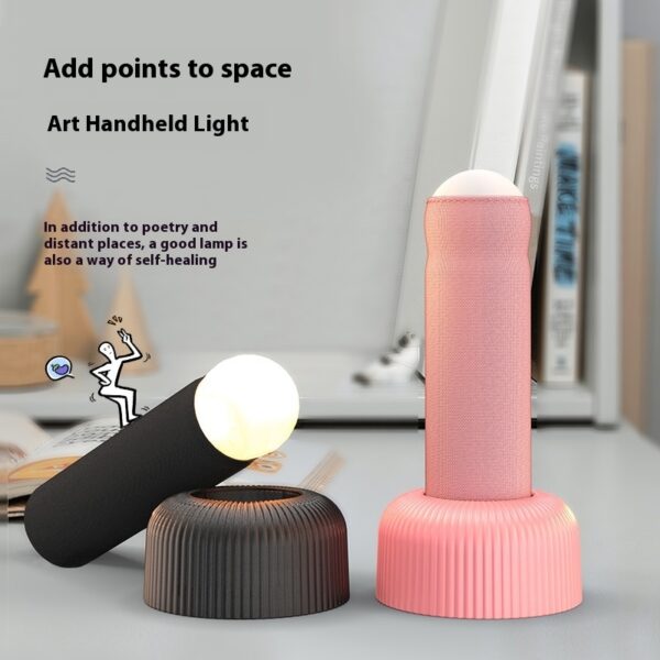 Creative Handheld Night Light Original Design LED Beads Interesting Way Of Switching On And Off Has A Base For Placing On Table - Image 3