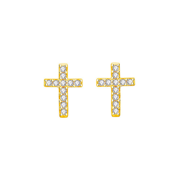 New Fashion Stainless Steel Cross Earrings Product Temperament All Match Birthday Anniversary Earrings Small Gift - Image 3