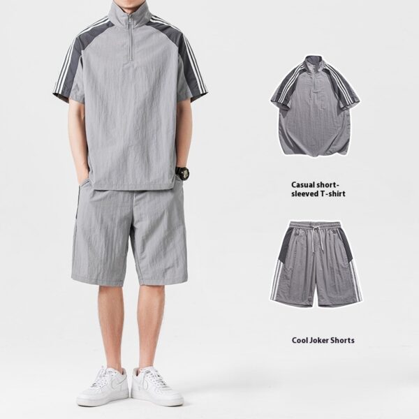 Japanese-style Retro Leisure Suit Shorts Sports - Image 3