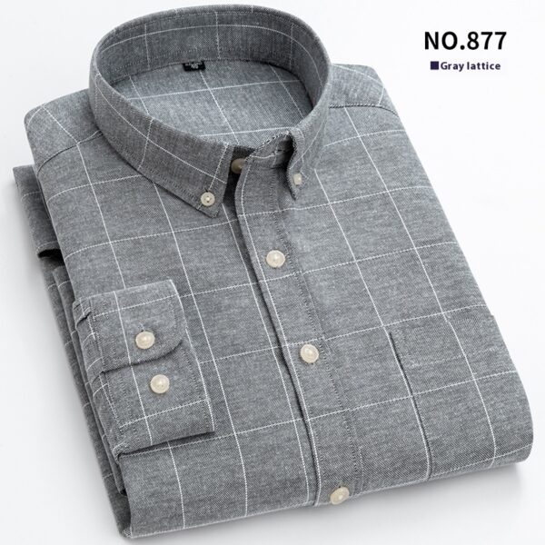 Men's Purified Cotton Long Sleeve Shirt Anti-wrinkle Heartless Slim Fit - Image 5