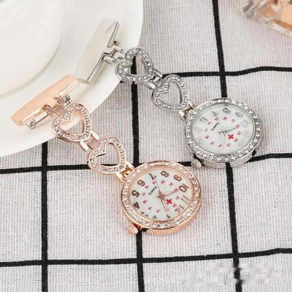 Roller Diamond Nurse's Watch Hanging Chest Watch Portable Pocket Watch Ladies - Image 2