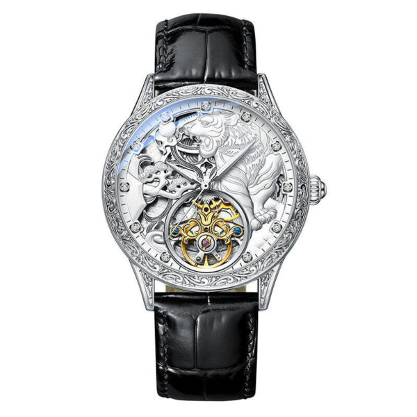 Men's Fully Automatic Mechanical Watch Stereo Relief Waterproof - Image 5