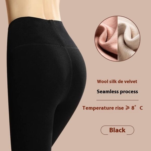 Winter Warm Leggings Cashmere Plus Velvet Tight Pants Fashion High Waist Slim Fit Trousers For Women Clothing - Image 4